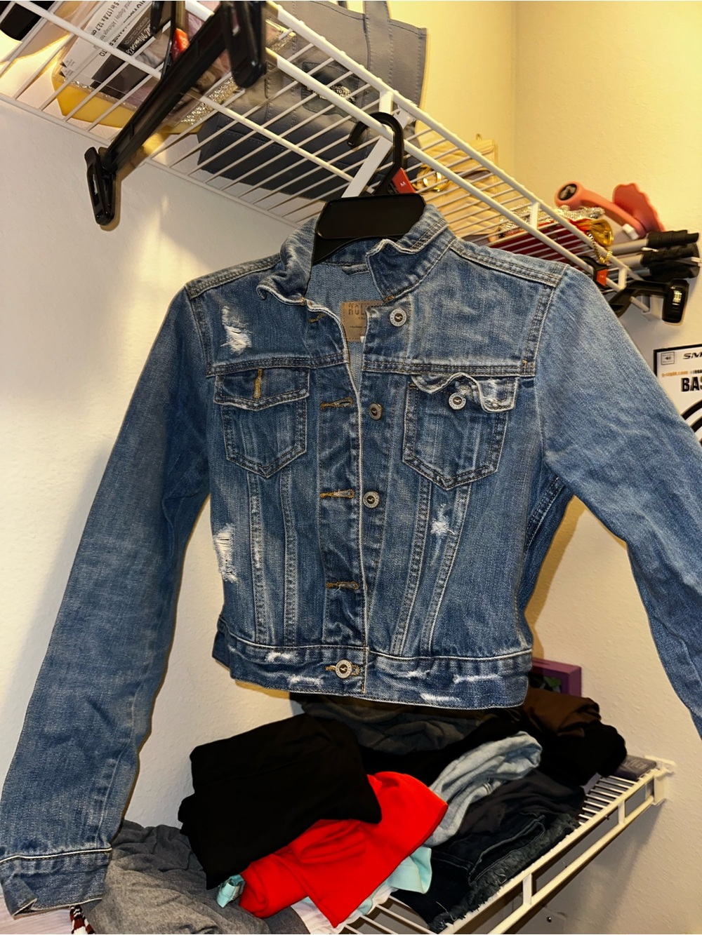Hollister Light Blue Distressed Denim Jacket